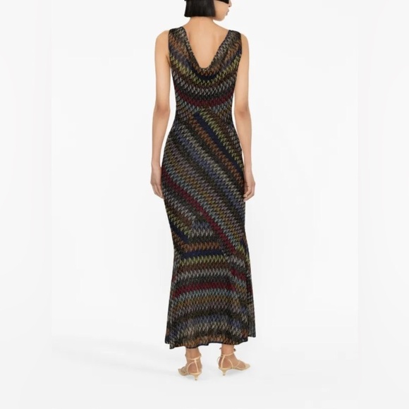 New NWT Missoni zigzag  crochet-knit maxi dress Size 38 - Picture 3 of 6